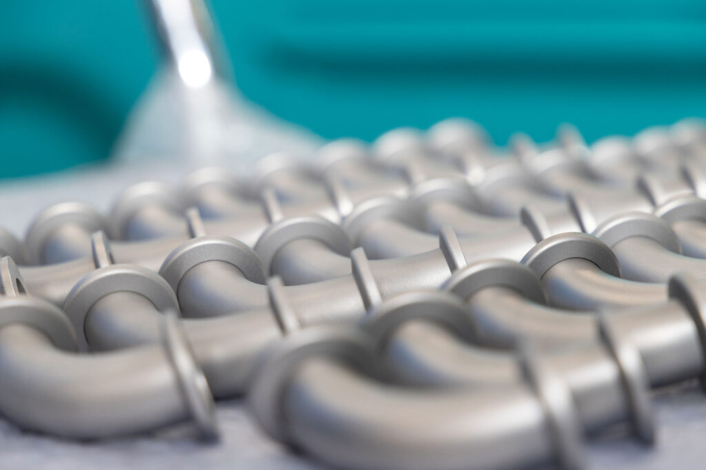 Photography of glass bead blasted components