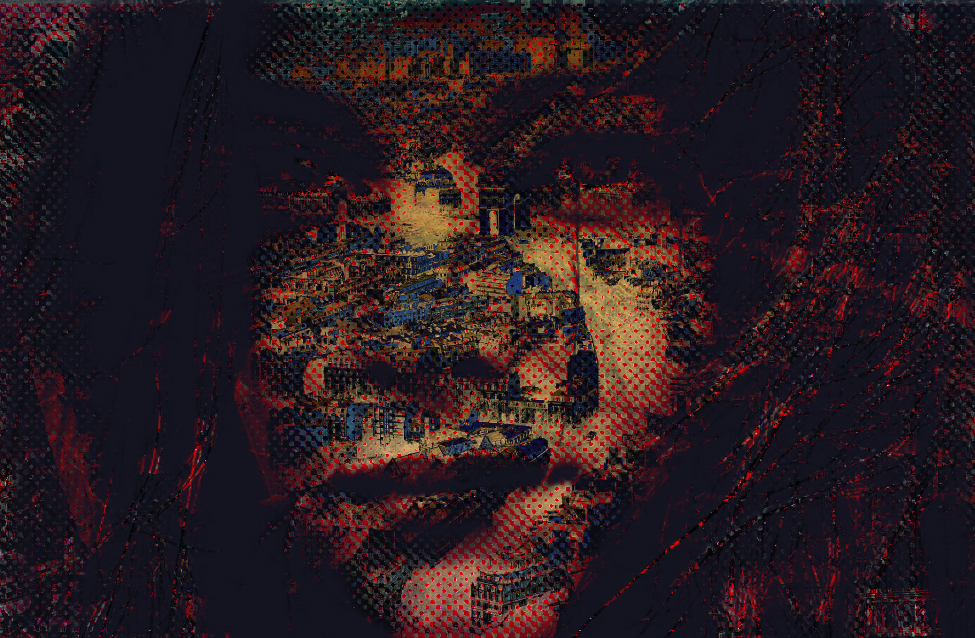 An edited photography into an illustration